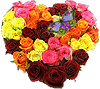 Gif animé coeur fleurs